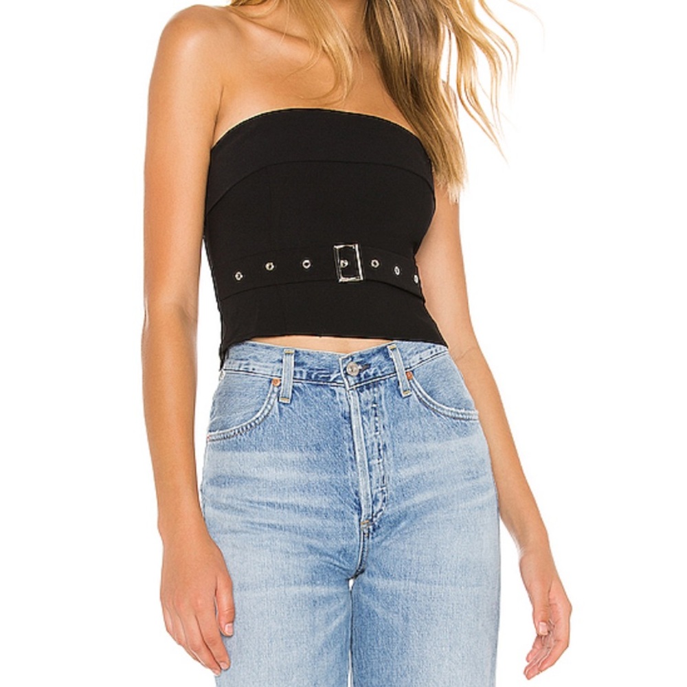 Moriah Strapless Belted Top Revolve Superdown
